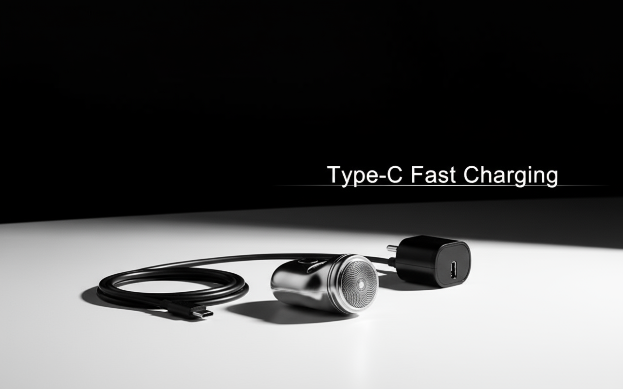 Electric Shaver Black & White Charging