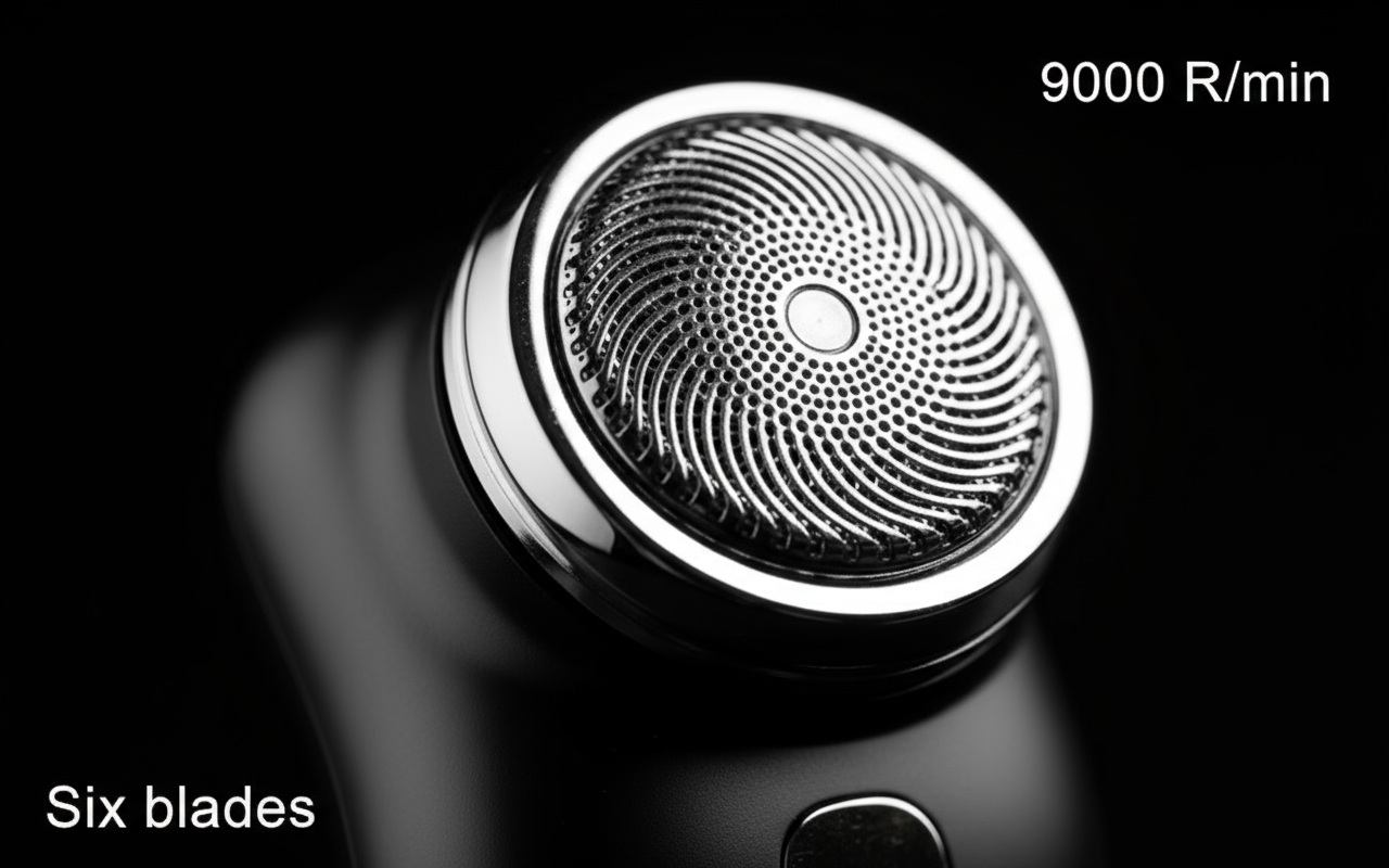 Electric Shaver Black & White Detail