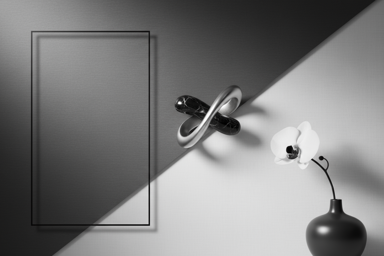 Elegant Black and White Hero Banner