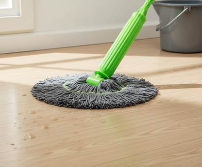 Realistic mop during cleaning